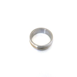Men's Stainless Steel Ring/Band with Gold Colour Center Strip